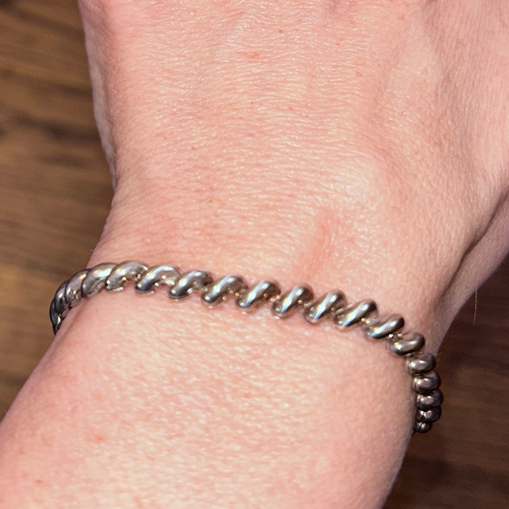 Vintage Handmade Italy 925 Sterling Silver San Marco Link Bracelet (3 of 3)